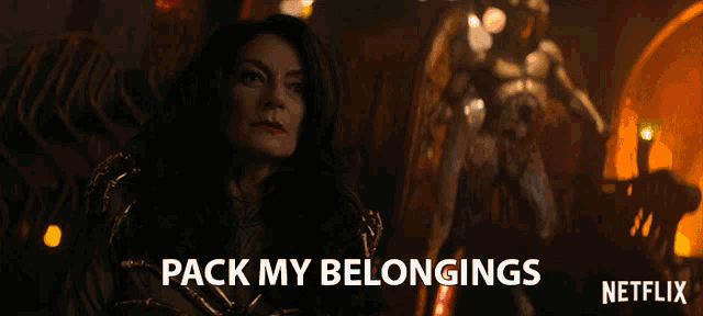 Pack My Belongings I Must Leave Hell At Once GIF - Pack My Belongings I Must Leave Hell At Once Michelle Gomez GIFs