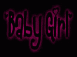 a neon sign that says baby girl in pink letters