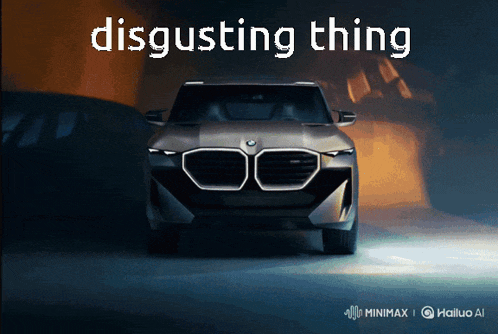 a picture of a car with the words disgusting thing written on it