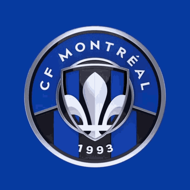 a logo for cf montreal 1993 with a fleur de lis
