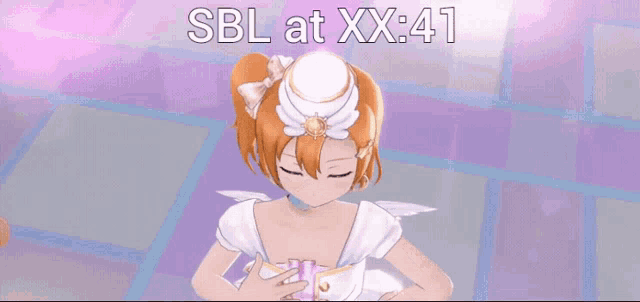 a video of a girl with the words sbl at xx:41 on the bottom