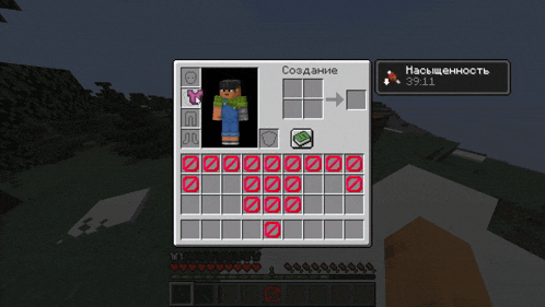 a screenshot of a game called minecraft with a time of 39:11