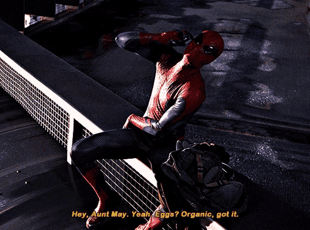 Spider Man Hey Aunt May GIF - Spider Man Hey Aunt May Yeah Eggs GIFs