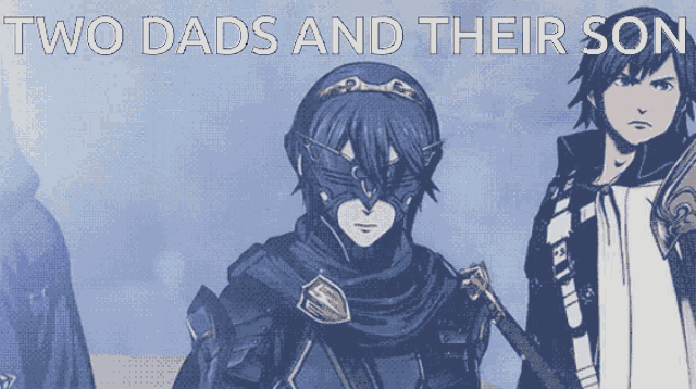 two dads and their son are shown in a video game