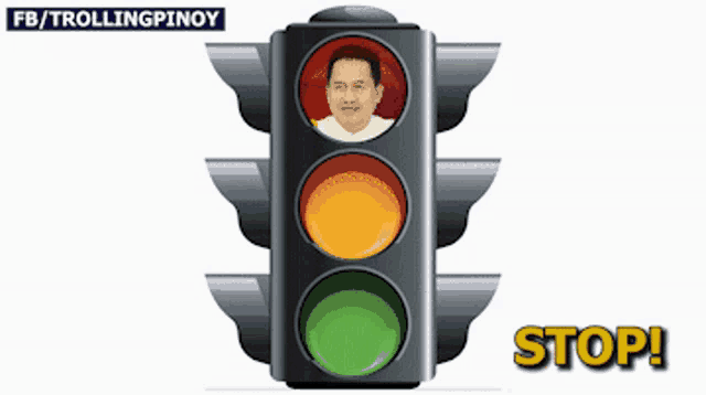 a picture of a traffic light with a man in it and the words stop below it
