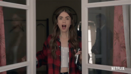 Gasp Lily Collins GIF - Gasp Lily Collins Emily Cooper GIFs