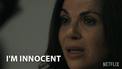a woman says i 'm innocent in a netflix advert