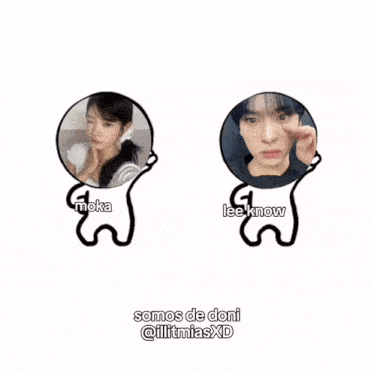 a picture of a girl and a picture of a boy with the words somos de doni