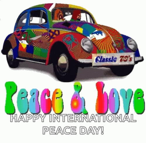 Peace And Love Car GIF - Peace And Love Car Happy International Peace Day GIFs