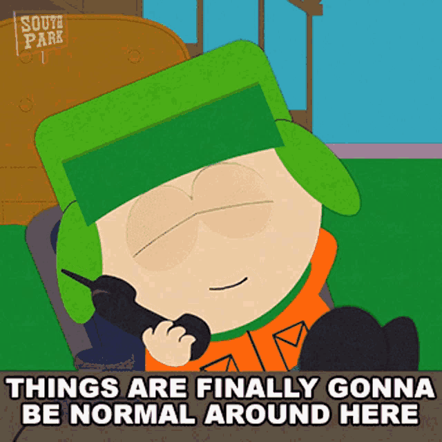 Things Are Finally Gonna Be Normal Around Here Kyle Broflovski GIF - Things Are Finally Gonna Be Normal Around Here Kyle Broflovski South Park GIFs