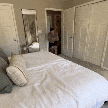 Jump Onto The Bed Daniel Labelle GIF - Jump Onto The Bed Daniel Labelle Hop Onto The Bed GIFs