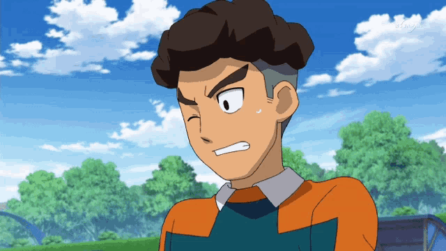 a cartoon of a man with an angry look on his face is shown