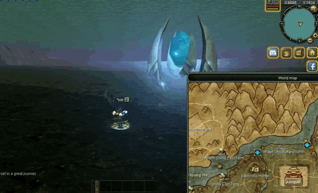 a screenshot of a video game with a world map on the bottom right