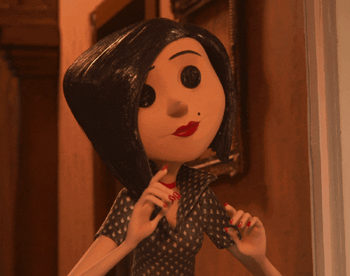 a cartoon character with braces on her teeth