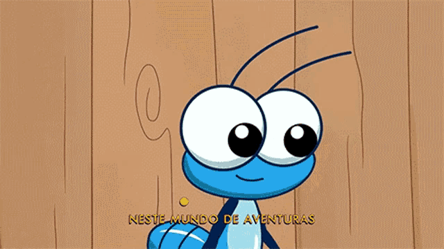 a cartoon character with the words neste mundo de aventuras above it