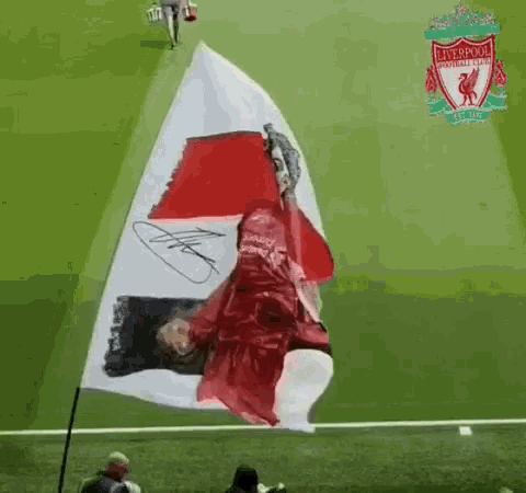 Salah Flag GIF - Salah Flag Liverpool GIFs