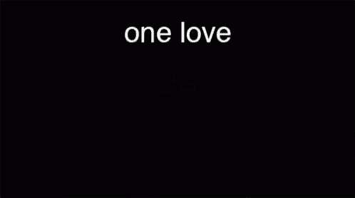 a black background with a white house and the words one love one house