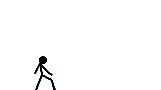 a stick figure is flying a rainbow kite in front of a yellow number 5