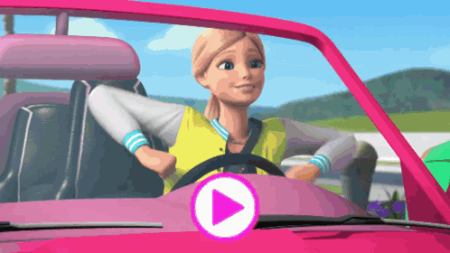 Pink Car Driving GIF - Pink Car Driving Looking Around GIFs