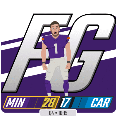 a football player in a purple jersey with the number 1 on the front
