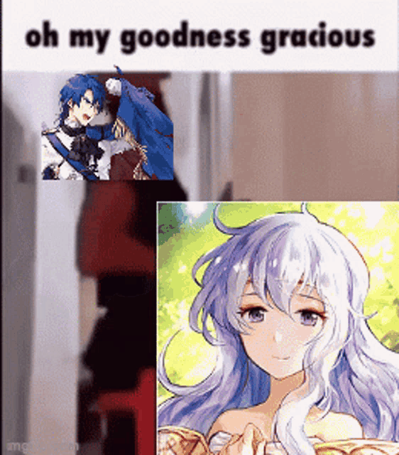 a meme with a picture of a girl and the words oh my goodness gracious at the top