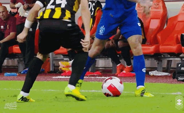 a soccer player with the number 24 on their jersey