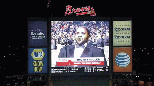 Braves Timothy Miller Singing GIF - Braves Timothy Miller Singing National Anthem GIFs