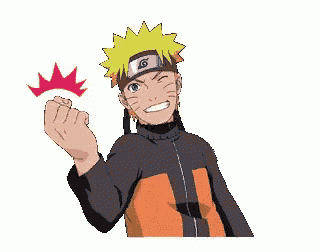 naruto is a cartoon character from the anime naruto . he is wearing a headband and a jacket .
