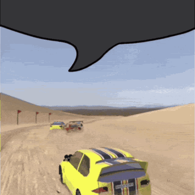 a yellow car with the word rally on the side