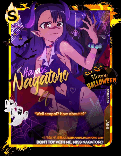 a poster that says happy halloween with a girl on it