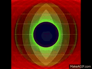 a computer generated image of a circle with a green circle in the middle