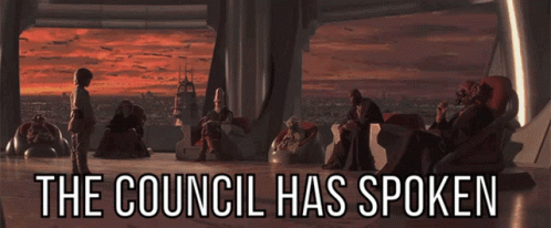 Jedi Council Star Wars GIF - Jedi Council Star Wars Council Has Spoken GIFs