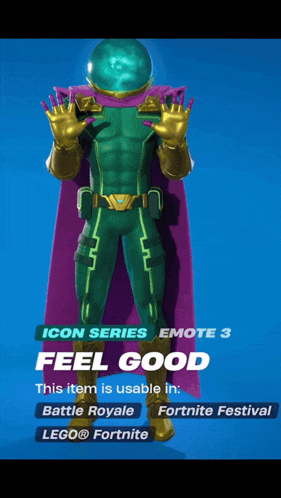 an icon series emote 3 feel good is available in battle royale