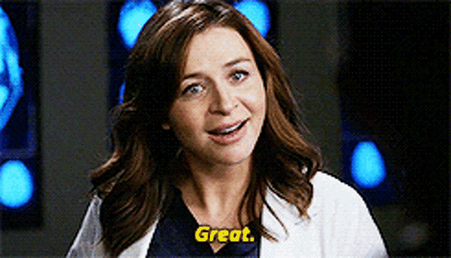 Greys Anatomy Amelia Shepherd GIF - Greys Anatomy Amelia Shepherd Great GIFs