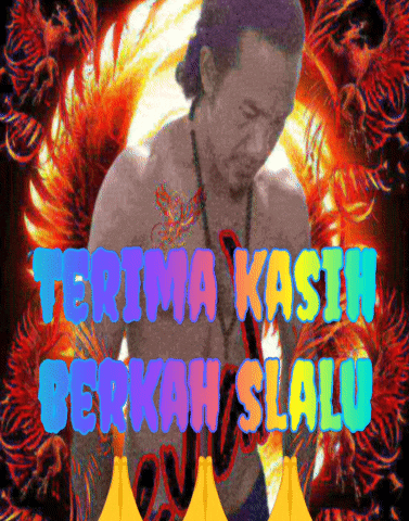 a picture of a shirtless man with the words terima kasih perkah slalu