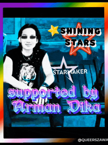 a poster that says shining stars supported by arman dik