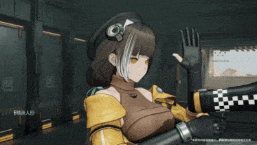 a girl in a video game with the number 05 on her chest