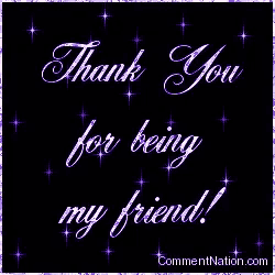 a thank you for being my friend greeting card