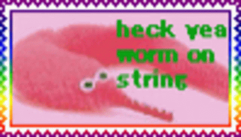 Worm On String Stamp GIF - Worm On String Stamp Funny GIFs