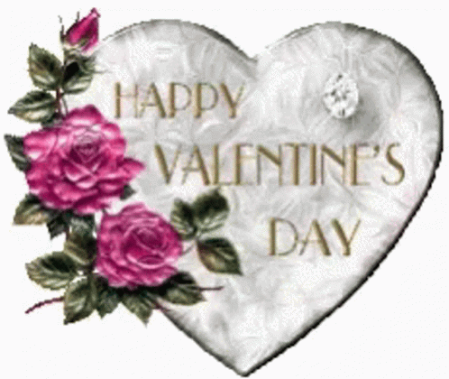 Happy Valentines Day Heart GIF - Happy Valentines Day Heart Rose GIFs