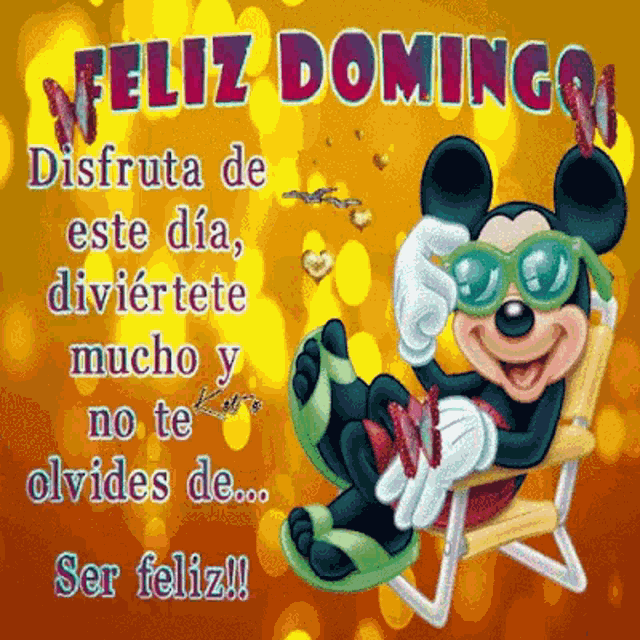 Feliz Domingo Mickey Mouse GIF - Feliz Domingo Mickey Mouse Shade GIFs