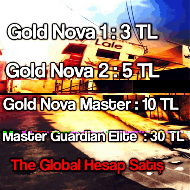 a poster that says gold nova 1 3 tl gold nova 2 5 tl gold nova master 10 tl