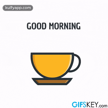 a cup of coffee with steam coming out of it and the words `` good morning '' written on it .