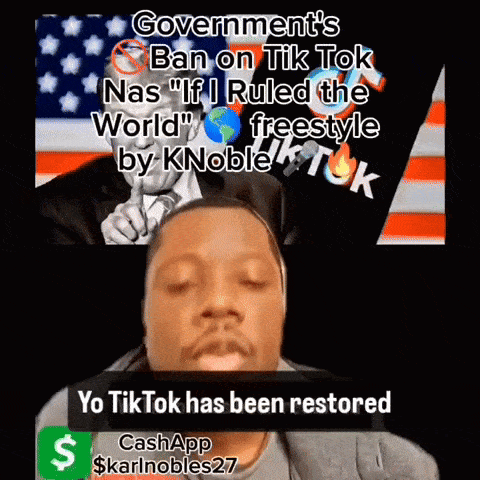 a man with his eyes closed says government 's ban on tik tok nas " if i ruled the world "