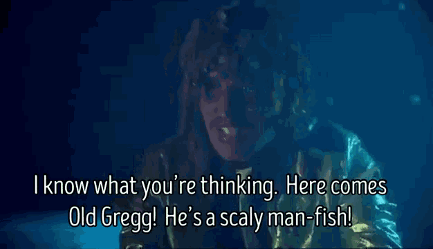 a man is talking to another man in a dark room and says `` i know what you 're thinking .