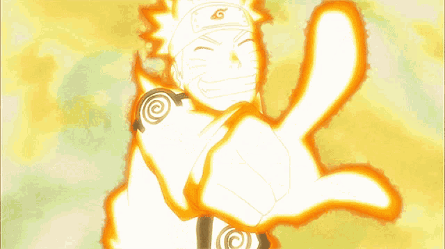 a cartoon character with the letter s on his headband is surrounded by flames