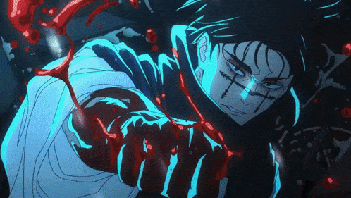 a drawing of a person with blood coming out of their arm