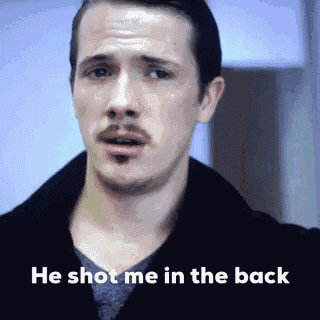 a man says he shot me in the back while looking at something