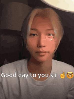 a man in a white shirt with the words good day to you sir