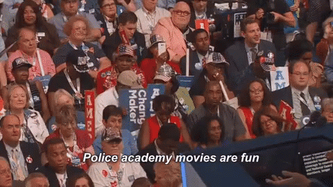 Police Academy Movies Are Fun GIF - Super Deluxe Election2016 Vic Berger GIFs